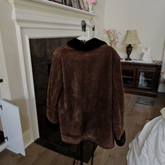 Gallery Genuine Leather Suede Faux Fur lining Jacket L - Picture 14 of 16